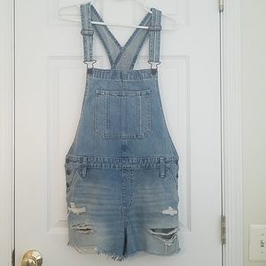 Brand new AF light wash overalls